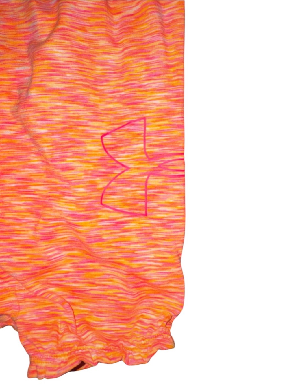 Under Armour Girls' Pink Orange Space-Dye One-Piece 18M - Picture 2 of 5